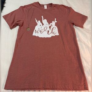 Custom Hamilton Schuyler Sisters Work shirt and necklace